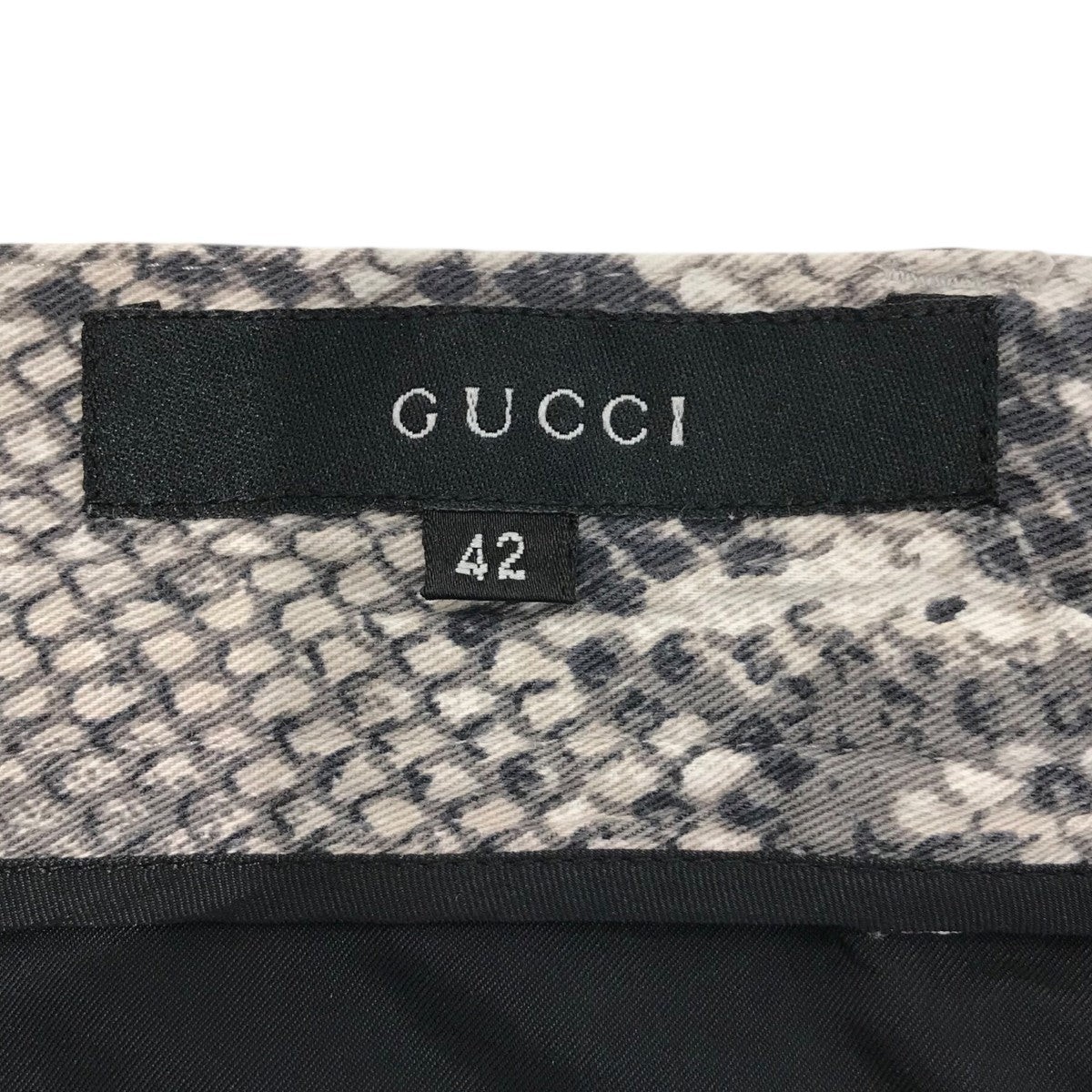 Vintage GUCCI Python Snake Print Flare Pants Ital… - image 10