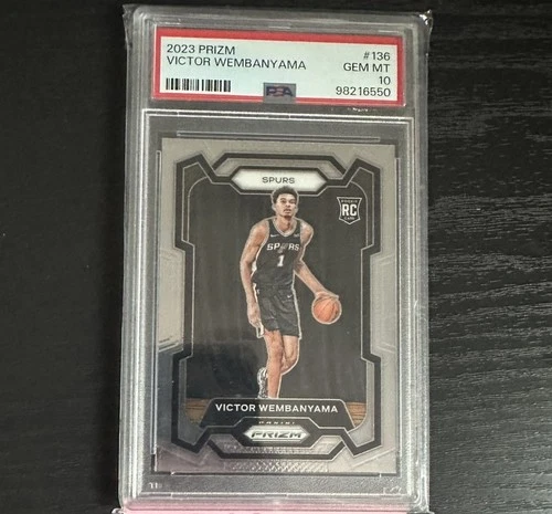2023-24 Panini Prizm - Victor Wembanyama #136 (RC) PSA 10 Wemby PRIZM GEM MINT