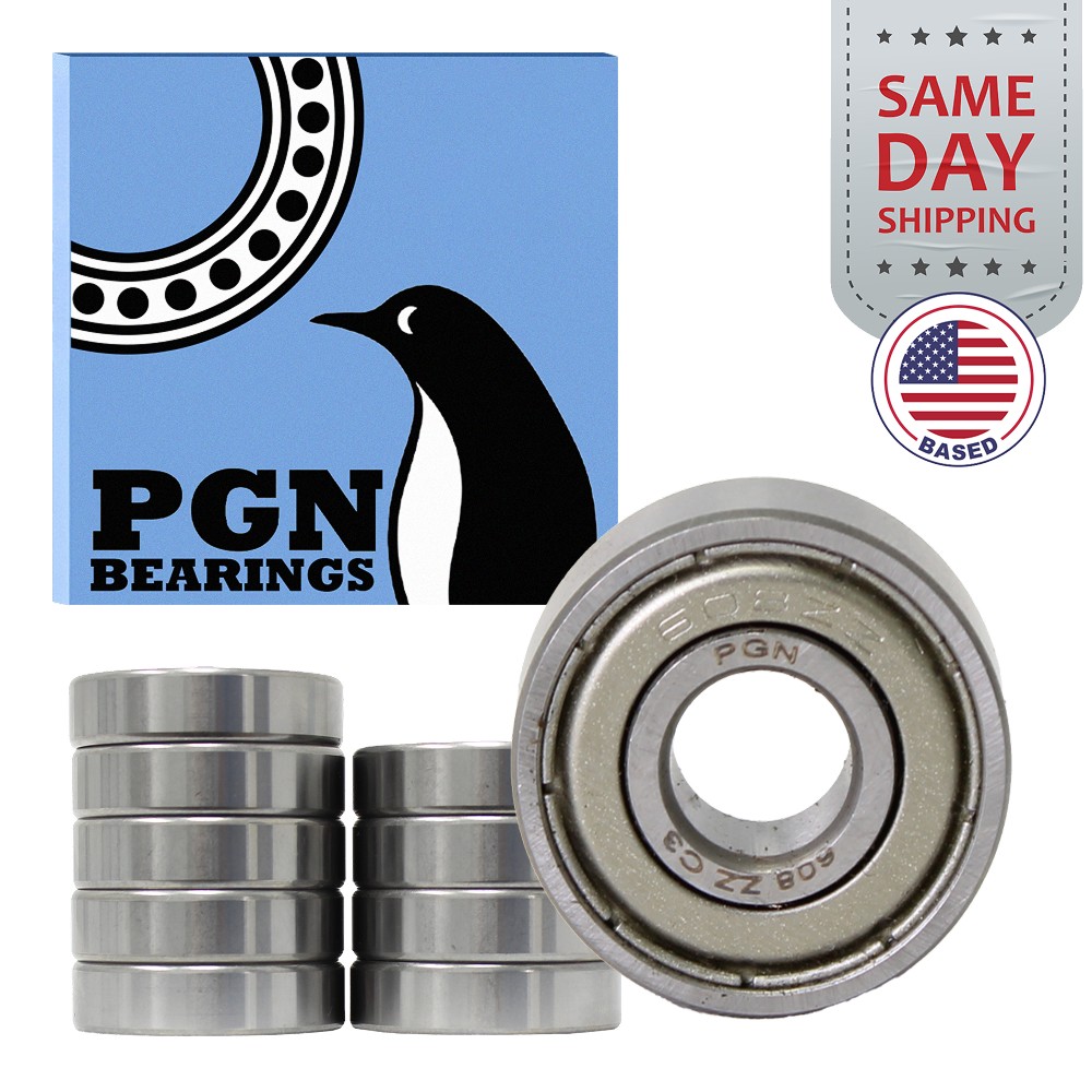 (10) 608-ZZ Premium Metal Shield Chrome Ball Bearing 8x22x7 Skateboard 608z