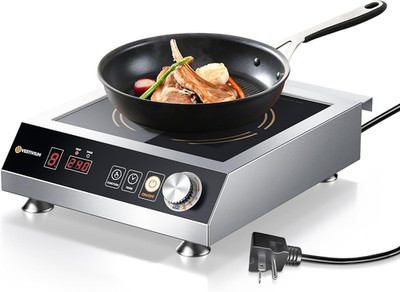 3500W Heavy-Duty Induction Cooktop, Fast Boil, Waterproof for Catering & Food Tr