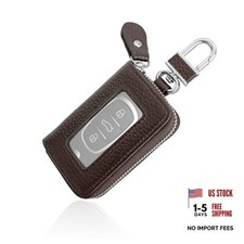 Car Key Fob Cover, Car Key Holder Case, Genuine Leather Remote Key Fob Coffee