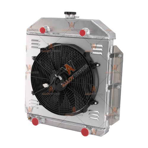 U Engine Configuration 3 Row Radiator Shroud Fan Relay For 1949-53 Ford Cars Flathead ...