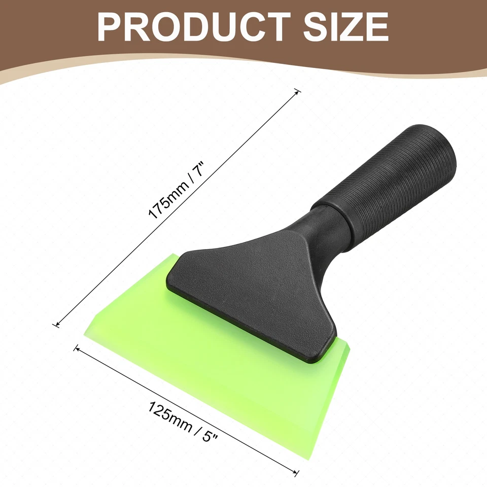 Escobilla de goma de ducha de hoja de agua de 5 pulgadas para puerta de vidrio de automóvil, verde Foto 2 de 4