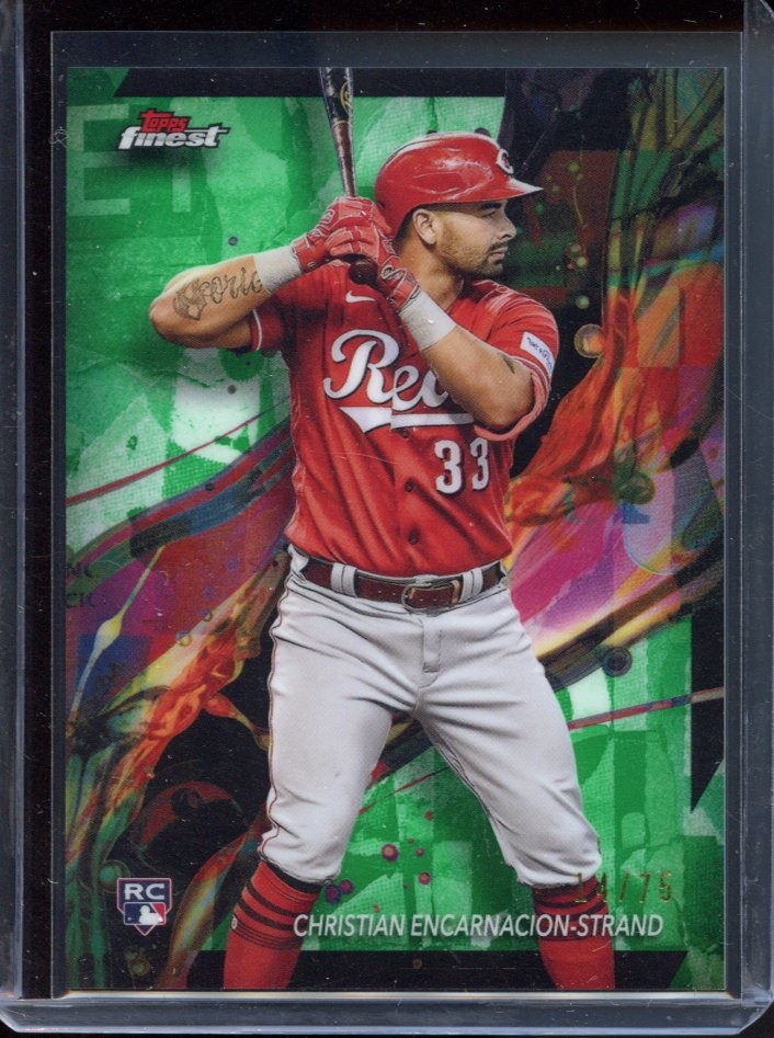 2024 Finest #4 Christian Encarnacion-Strand Green Refractors #/75