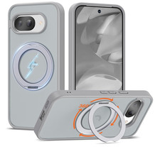 For Google Pixel 9A Mag Safe Compatible Shockproof Case with 360  Ring Stand