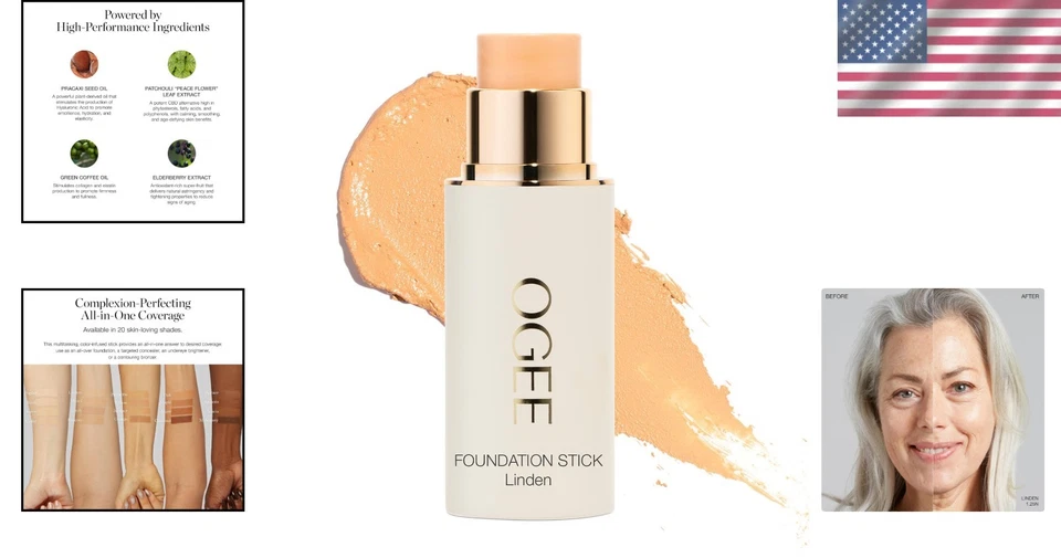 Organic Foundation Stick - Cruelty-Free, Paraben-Free Makeup - Image 2 of 4