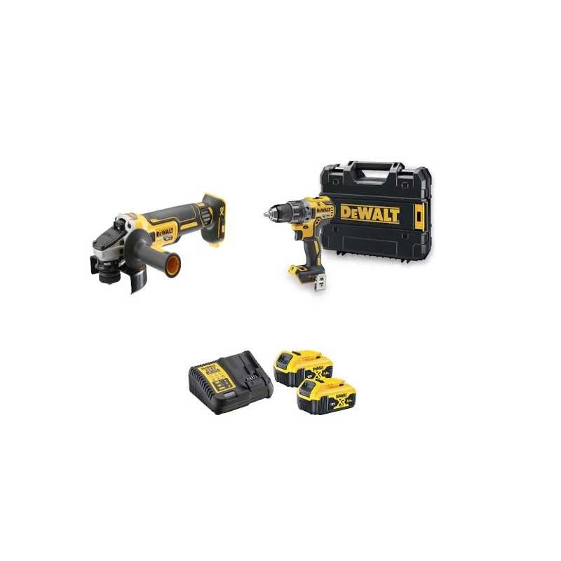 Pack 18V XR DCD791 et DCG405 avec batteries 5Ah pour percage et meulage intensif