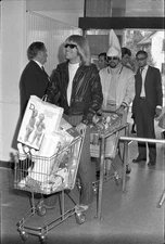 Toni Vescoli and Dude Durst shopping in 1968 1960s Switzerland Old Photo