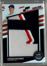 2026 USA Stars Stripes Prizm Jumbo Materials Team Logo Carson Bolemon /24