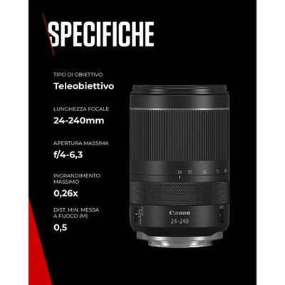 Canon RF 24-240 F 4-6.3 IS USM | Acquisti Online su eBay