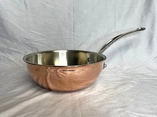 Mauviel 1830 Cobre 8 1/2” M'6 Chefs Sartén Fondo Redondo 2qt Mango Acero Inoxidable