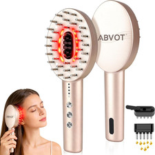 3-In-1 Electric Scalp Massager with Hair Oil Applicator, Red  Blue Light Modes,