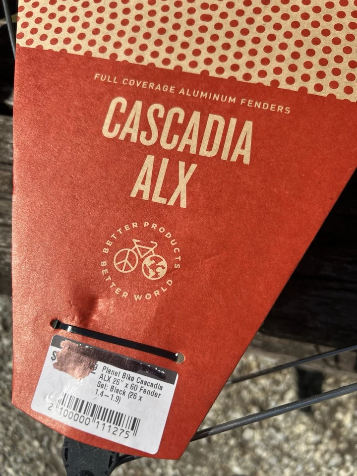 Guardabarros Planet Bike CASCADIA ALX Negro Aluminio Cobertura Completa 26" MTB 26 x 1.9 Foto 3 de 4