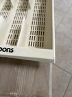 Vintage Hard Plastic Silverware Flatware Tray Organizer Off White Cream — photo 4