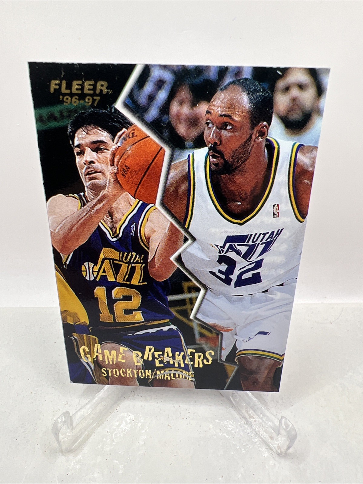 1996-97 Fleer Game Breakers Karl Malone John Stockton #15 HOF