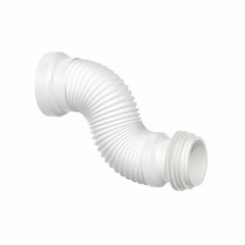 Flexible Toilet Pan Waste Connector 230-550mm Extendable Flex White Bathroom