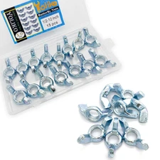 30 PCS 1/4-20 Inch Wingnuts, Quality Carbon Steel Wing Nuts Zinc Plated Fastener