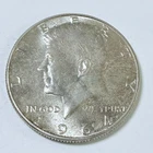 1964 Kennedy Half Dollar 90% Silver Circulated Coin Free Shipping #8834