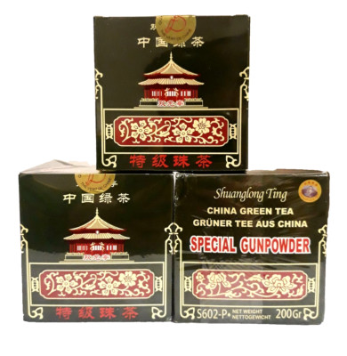 GRÜNER TEE SPECIAL - GUNPOWDER AUS CHINA - 3 x 400 g - TEE GRÜN LOSE GREEN TEA