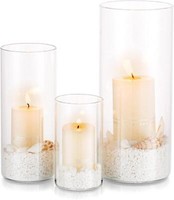Kerzenhalter Glas Set Modern Windlicht Stumpenkerzen Vasen Tischdeko