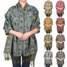 Pashmina Silk Floral Design Super Soft Fashion Scarf Shawl Wrap Multi Color