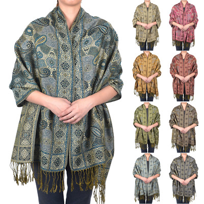 Pashmina Silk Floral Design Super Soft Fashion Scarf Shawl Wrap