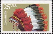 US #2503 MNH 1990 Native American Feather Headdress Comanche [Booklet Single]