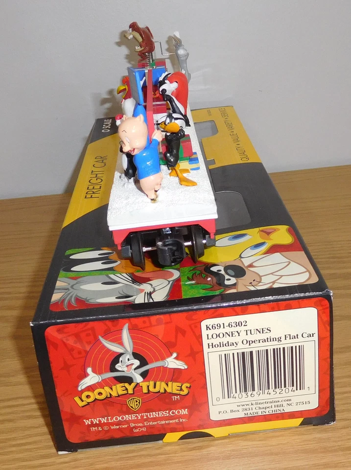 K-line K691-6302 Christmas Looney Tunes Holiday Flatcar O Scale Train Bugs Bunny - Image 3 of 4