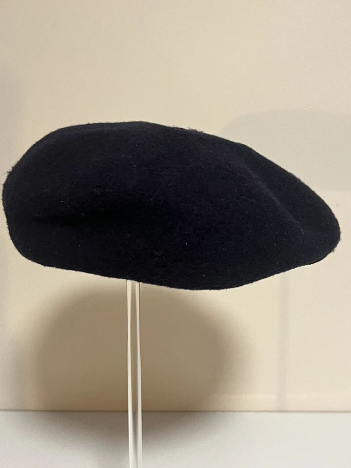 Gorra plana vintage de lana Stetson Newsboy cabbie golfista talla grande azul marino Foto 4 de 4