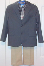 Boys size 6, 3 piece suit; sport coat, long sleeve shirt  pants