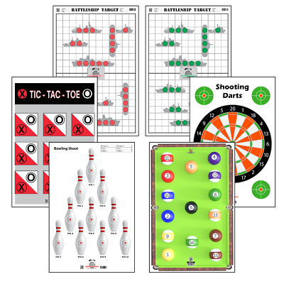 30x Freedom Gun Targets Fun Shoot Game Pack 5 each of 6 targets 23"x35