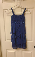 Girls Speechless Party Fancy Dress Sz 7 Navy Blue Beaded  Sequins VERY PRETTY 