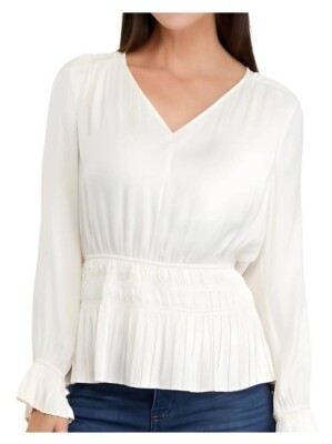 NWT! PHILOSOPHY REPUBLIC CLOTHING Long Sleeve V-Neck Blouse