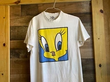 Tweety Bird T-Shirt VTG 1991 Adult Large Big Print USA Made Acme Looney Tunes