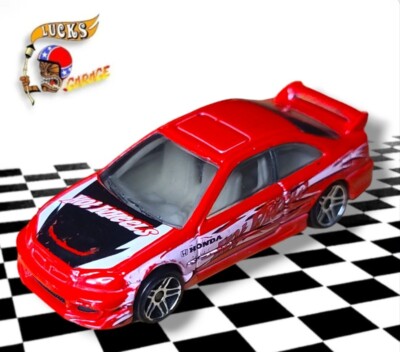 Hot Wheels Honda Civic SI Red White Pr5 Wheel Variation 2001