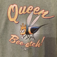 Women’s Vintage Big Dog T-shirt 2xl Queen Bee-atch! Green