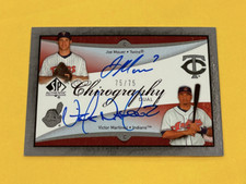 2007 SP Authentic Baseball Joe Mauer Victor Martinez Dual Auto /75