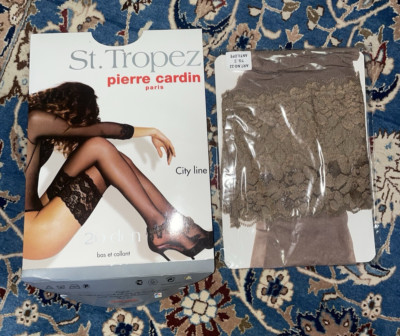 ST. TROPEZ Pierre Cardin PARIS Luxury 20DEN Thigh-High Stockings ANTILOPE SIZE-S