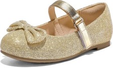 Girls Mary Jane Ballet Flats Non-Slip Dress Shoes Toddler Little Big Kid Party