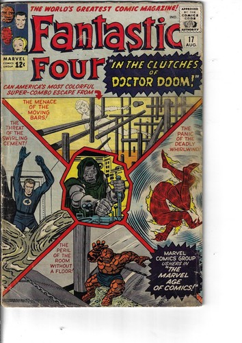 Fantastic Four 17 Dr Doom G/VG 1963 Glossy Classic Kirby Cover