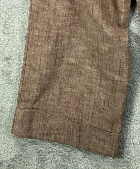 Calça Tracy Evans Limited Feminina 32 Crop Marrom Texturizado Junior 9 Cintura Média 32X19 - Imagem 4 de 4