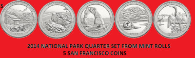 2014 America the Beautiful Quarter S 5 Coin Set UNC