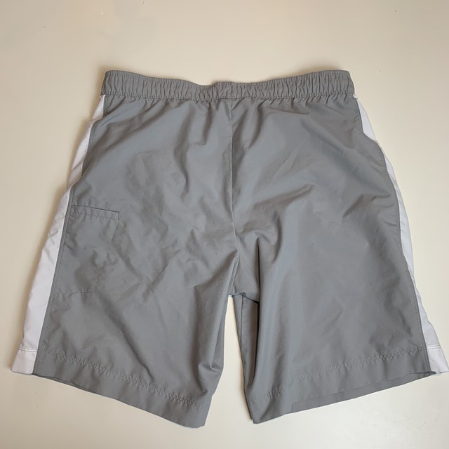 NIKE Swim Shorts Board Shorts Mens Sz Medium Gray Polyester Lining EUC