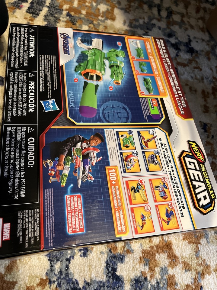 Hasbro-Pistolet à fléchettes Marvel AvengerS3, Iron Man, Spider-Man,  America, NERF Assembler Gear, Extron War End Game Launcher Toy  26