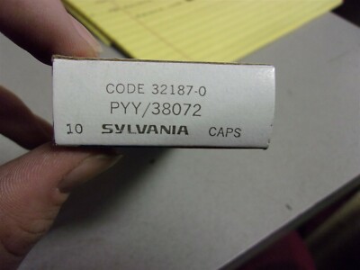 NEW Sylvania PYY/38072 Yellow Pilot Light Caps 32187-0 Lot of 10 *FREE SHIPPING*