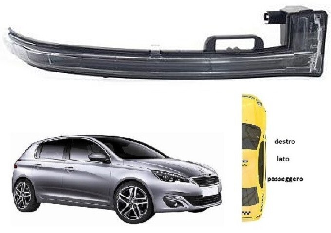 FANALE RETROVISORE DX PEUGEOT 308 2013-2021 NUOVO