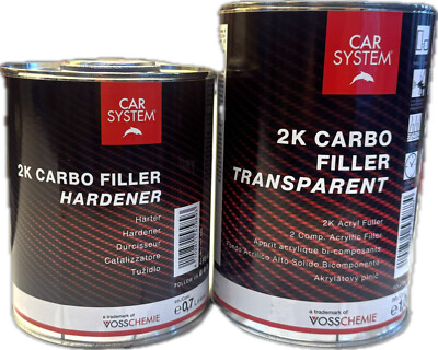 Carsystem Carbo Filler Carbon Füller Transparent Set inkl. Härter