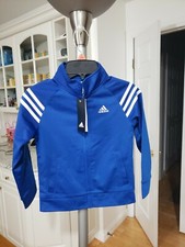 Kids Boys Adidas Track Jacket Size 5 Royal Blue White. New with Tag