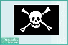 JOLLY ROGER Pirate Flag #1 Vinyl Decal Skull & Crossbones Sticker CUSTOM SIZES