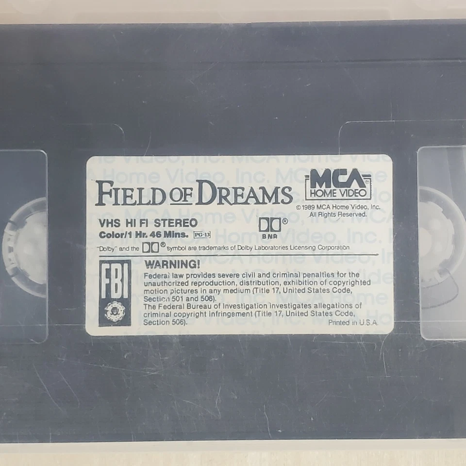 VHS Video Tapes Set Lot of 2 Kevin Costner Field of Dreams Dances With Wolves - Image 3 of 4